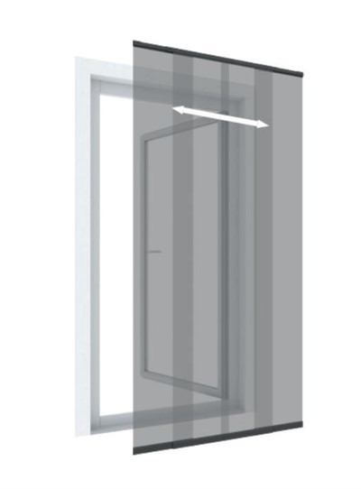 伸縮式フライスクリーンドアカーテン